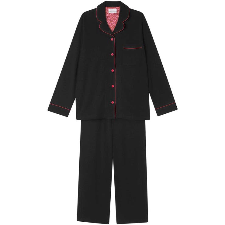 ブラック | 【綿混】コットンパイルパジャマ MADE WITH | une nana cool