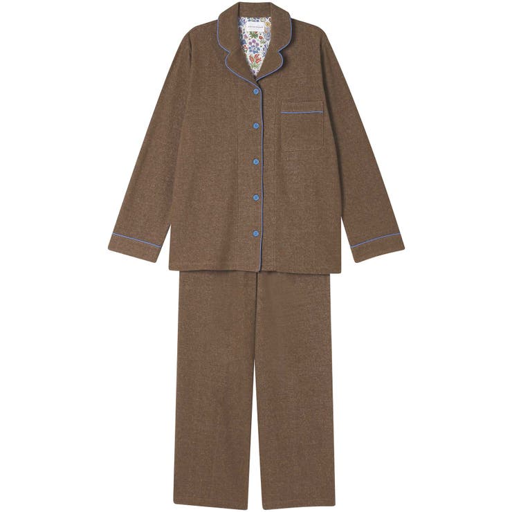 ブラウン | 【綿混】コットンパイルパジャマ MADE WITH | une nana cool