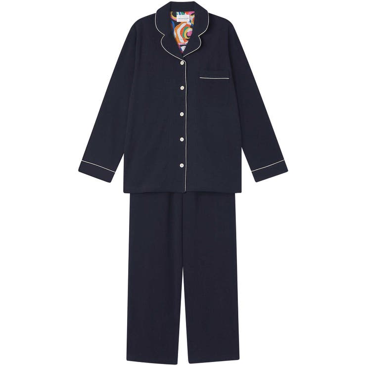ネイビー | 【綿混】コットンパイルパジャマ MADE WITH | une nana cool