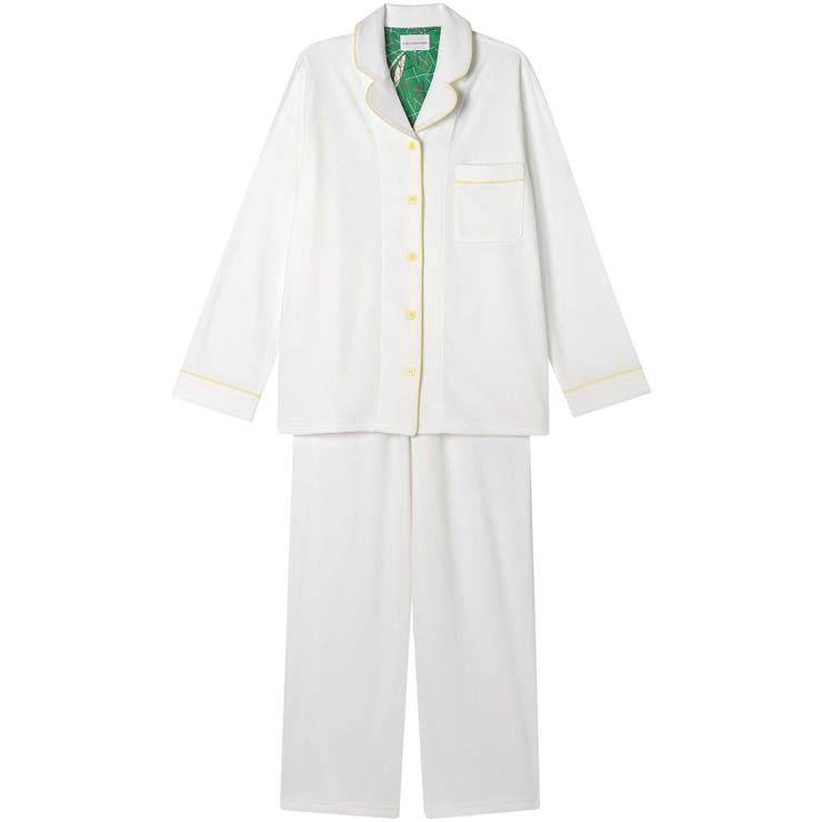 ホワイト | 【綿混】コットンパイルパジャマ MADE WITH | une nana cool