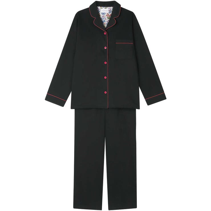 ブラック | 【綿100%】72 2 メガハイゲージパジャマ | une nana cool