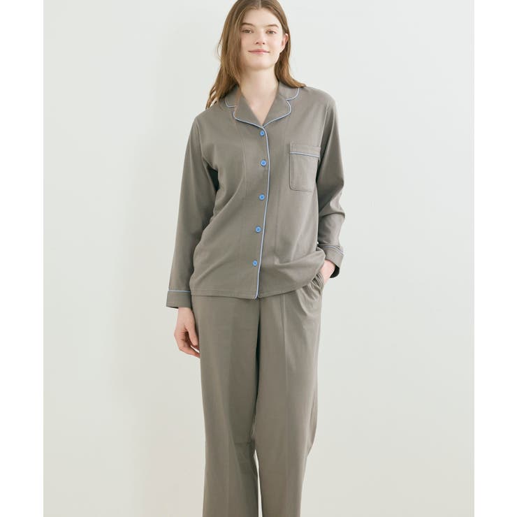 【綿100%】なめらかハイゲージ天竺パジャマ MADE WITH | une nana cool | 詳細画像1 