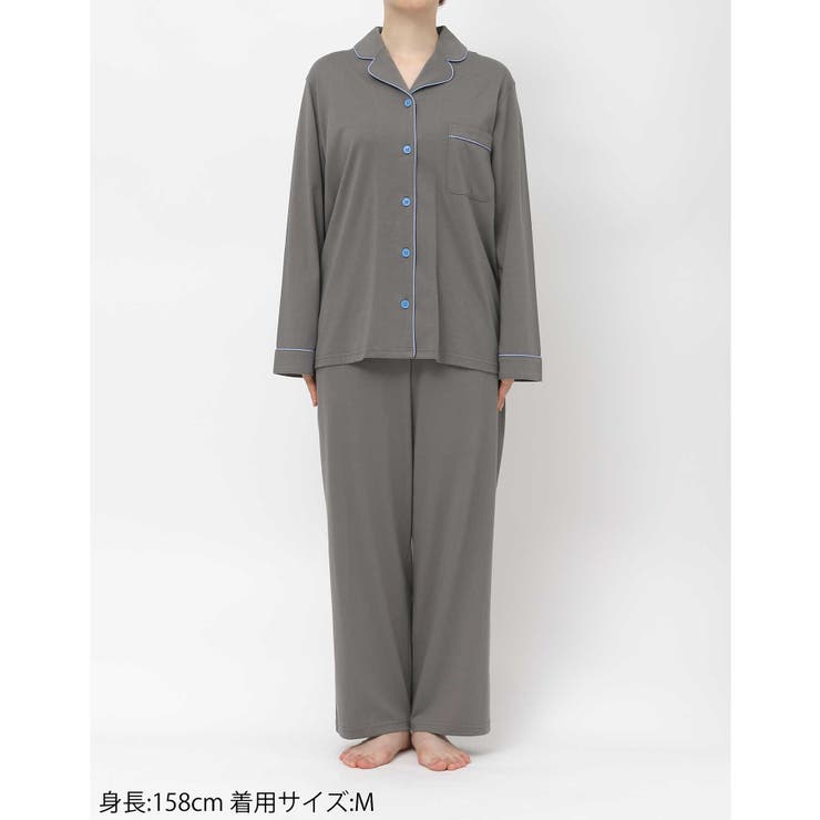 【綿100%】なめらかハイゲージ天竺パジャマ MADE WITH | une nana cool | 詳細画像6 