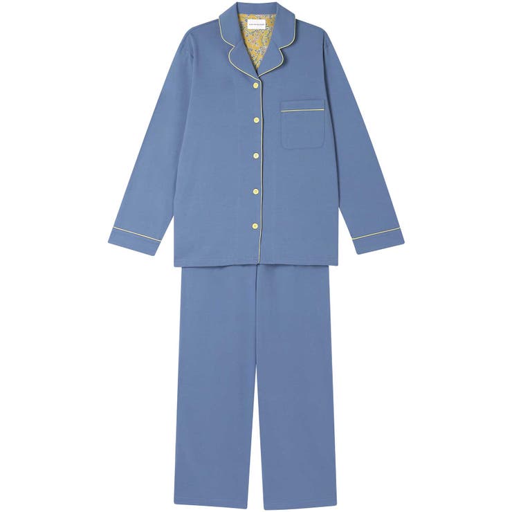 ブルー | 【綿100%】なめらかハイゲージ天竺パジャマ MADE WITH | une nana cool