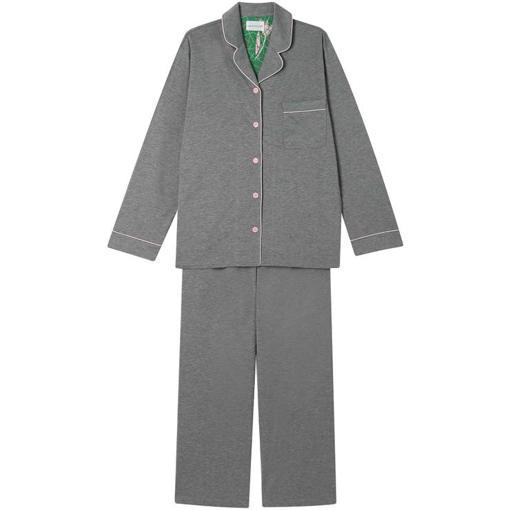 グレー | 【綿100%】なめらかハイゲージ天竺パジャマ MADE WITH | une nana cool