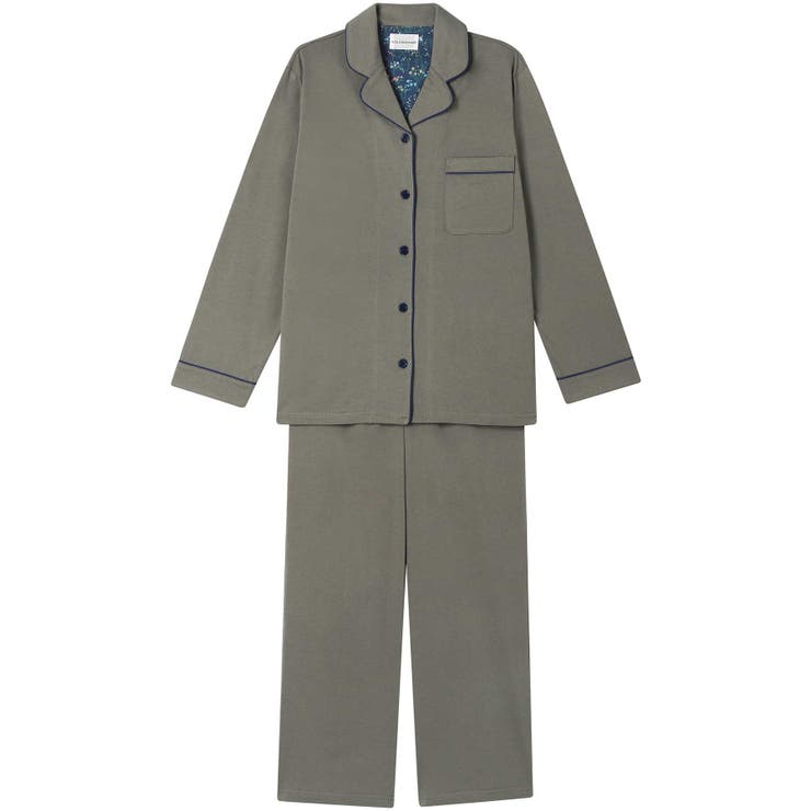 セージグリーン | 【綿100%】なめらかハイゲージ天竺パジャマ MADE WITH | une nana cool