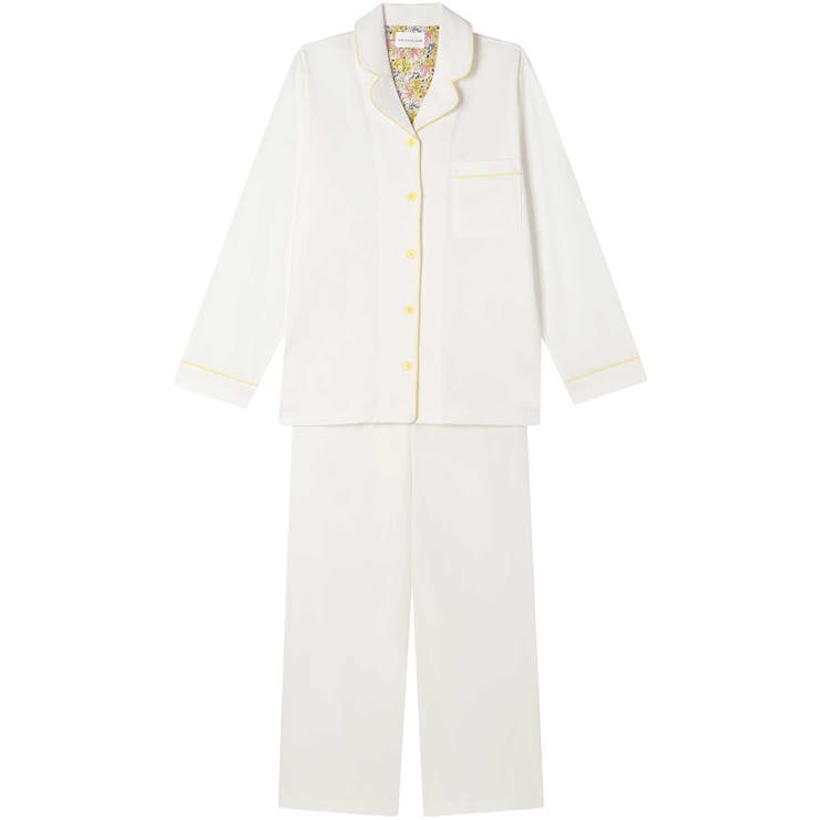 ホワイト | 【綿100%】なめらかハイゲージ天竺パジャマ MADE WITH | une nana cool