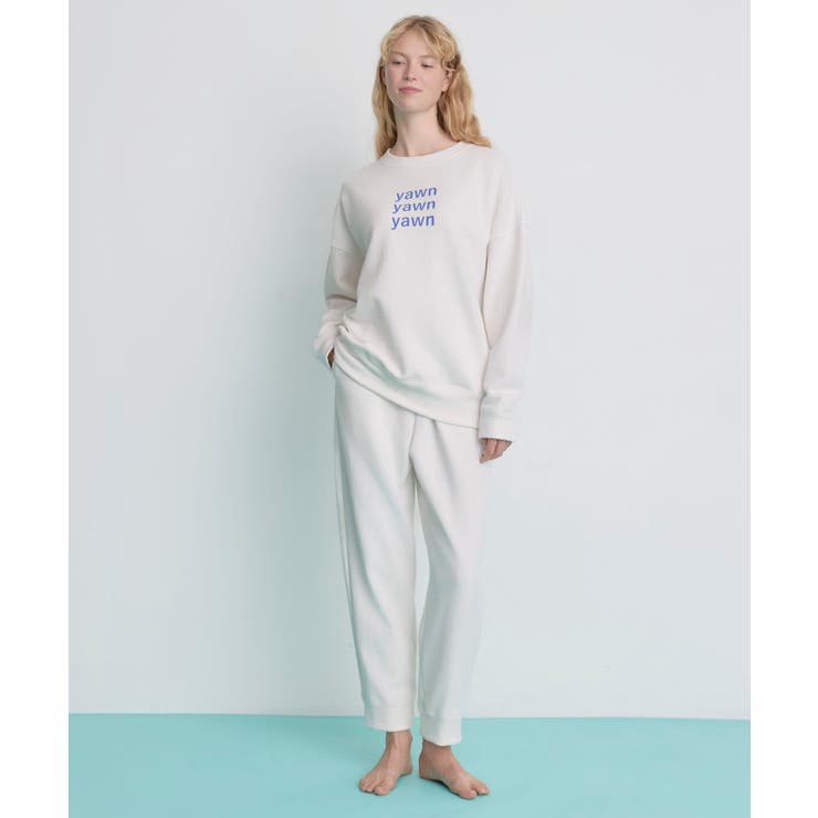 【綿100%】あくびのお嬢さんの裏毛プルオーバー LP6481 | une nana cool | 詳細画像1 