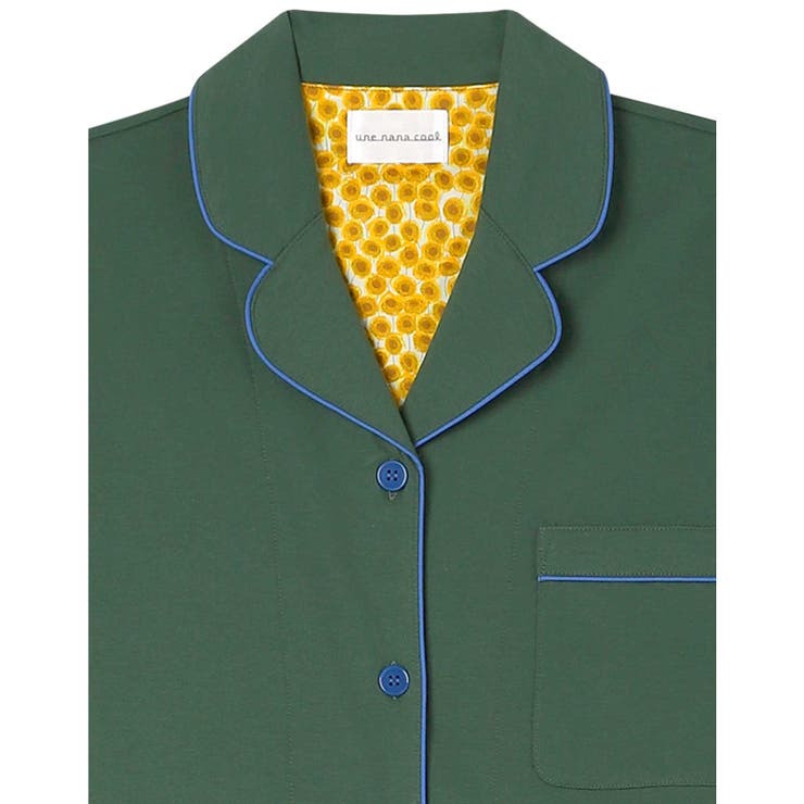 【綿100％】40ハイゲージ天竺半袖パジャマ MADE WITH | une nana cool | 詳細画像10 