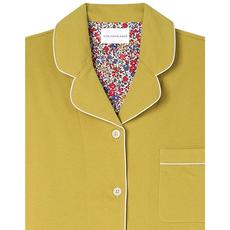 【綿100％】40ハイゲージ天竺半袖パジャマ MADE WITH | une nana cool | 詳細画像12 