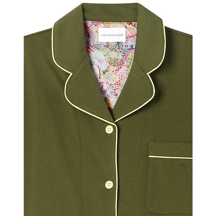 【綿100％】40ハイゲージ天竺半袖パジャマ MADE WITH | une nana cool | 詳細画像15 