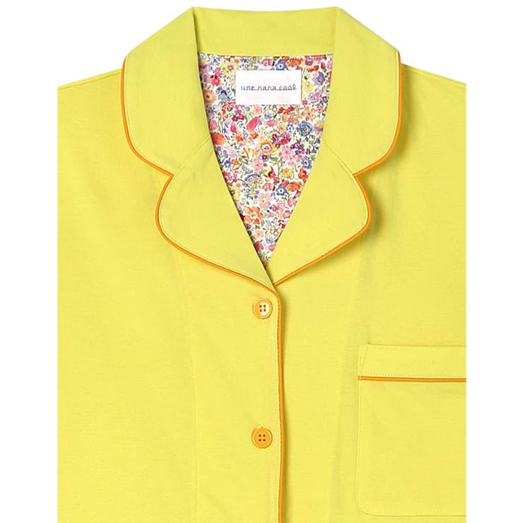 【綿100％】40ハイゲージ天竺半袖パジャマ MADE WITH | une nana cool | 詳細画像18 