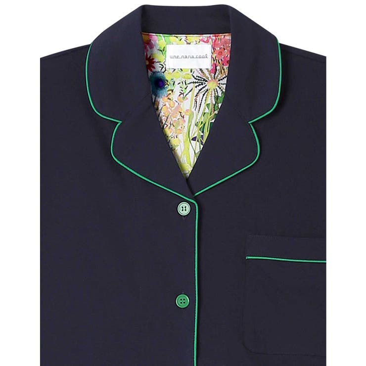 【綿100％】40ハイゲージ天竺半袖パジャマ MADE WITH | une nana cool | 詳細画像8 