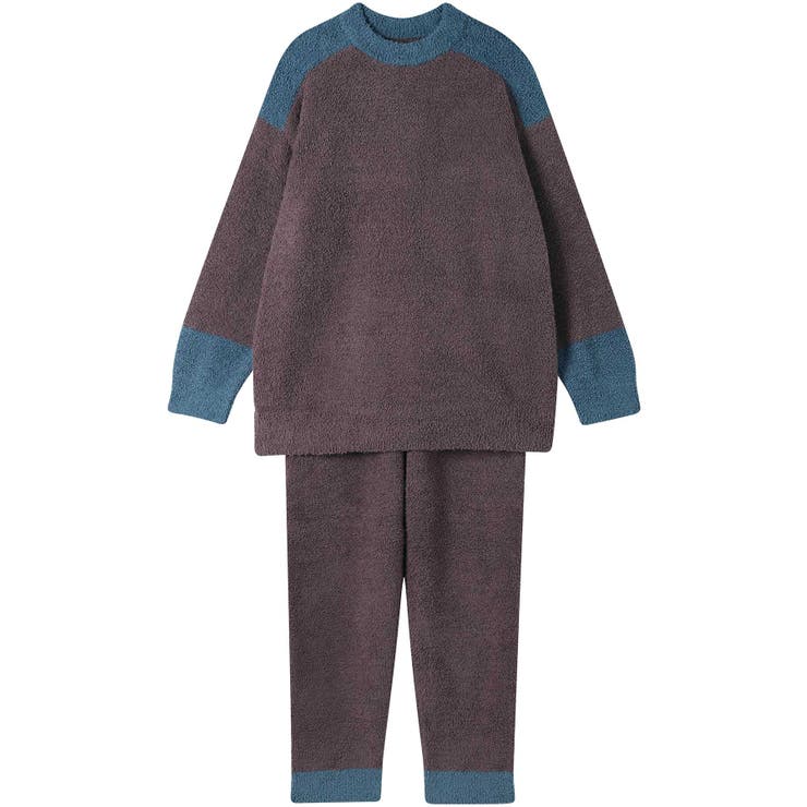 ブラウン | カラーブロッキング プルオーバー＆ロングパンツセット LP6710 | une nana cool