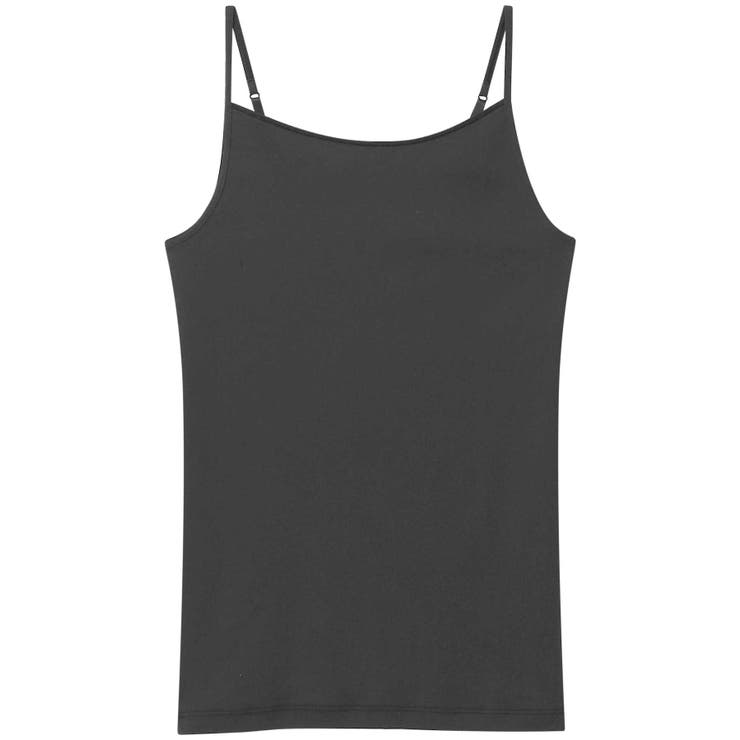 ブラック | オーガニックコットン 汗とりパッド付きキャミソール LS0150 | une nana cool