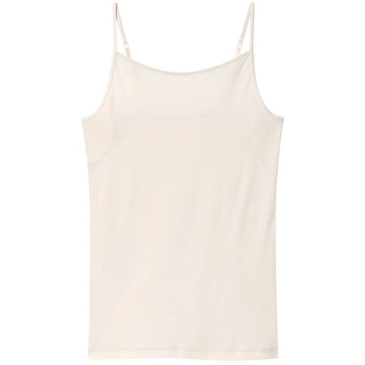 ライトベージュ | オーガニックコットン 汗とりパッド付きキャミソール LS0150 | une nana cool