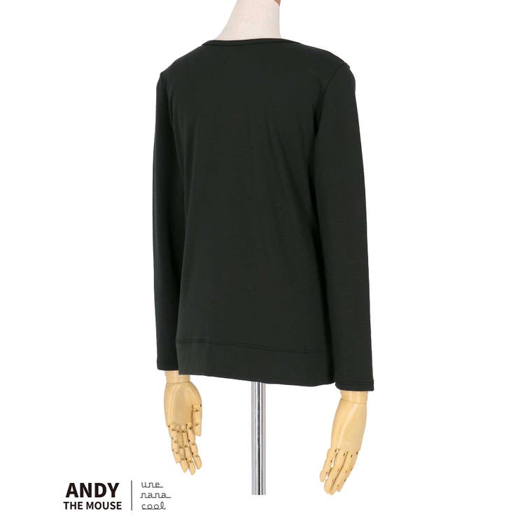 MADE WITH ねずみのANDY 綿混裏起毛あったかシャツ LS5001 | une nana cool | 詳細画像3 