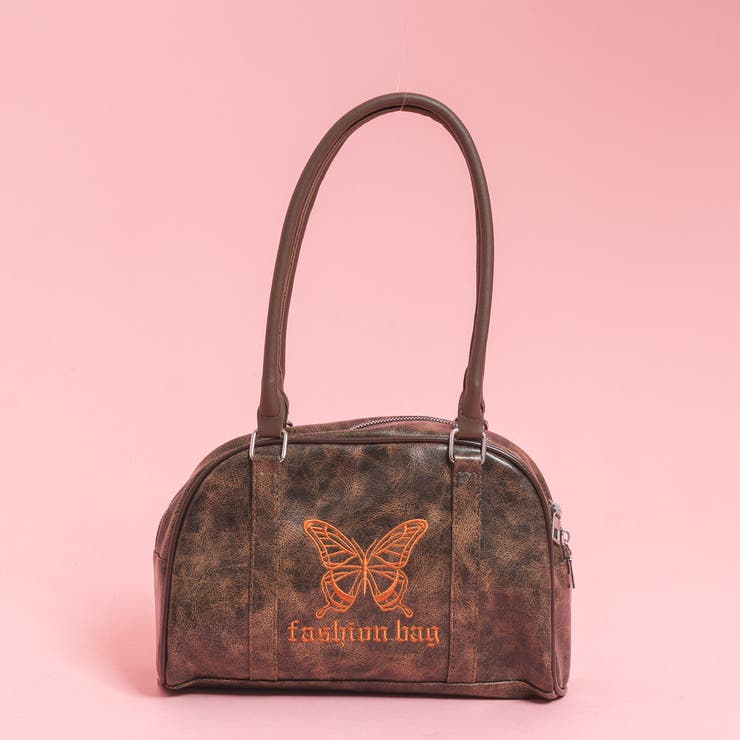 バタフライロゴプリントミニボストンバッグ[品番：VINK0002340]｜URBAN