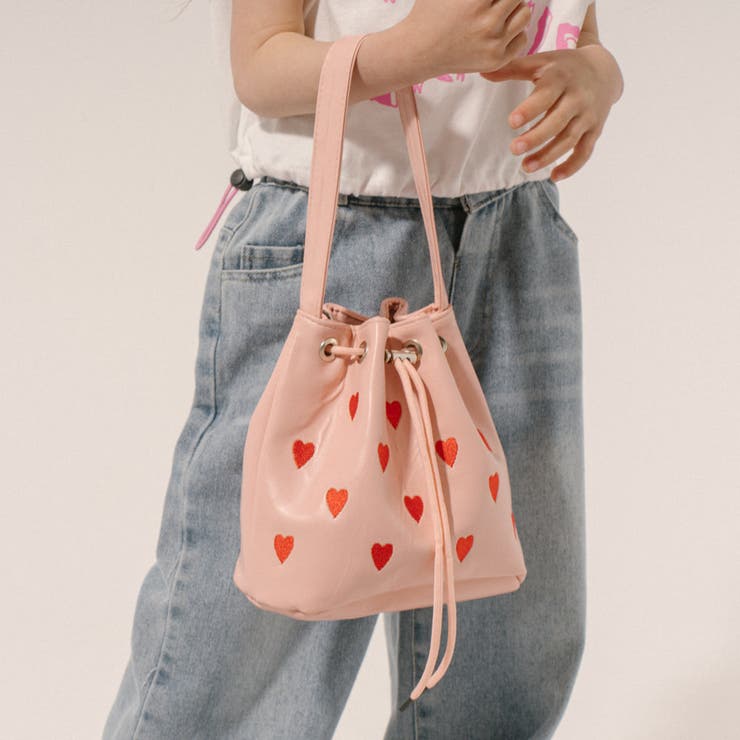 2WAY】ハート刺繍巾着型バッグ[品番：VINK0002526]｜URBAN CHERRY