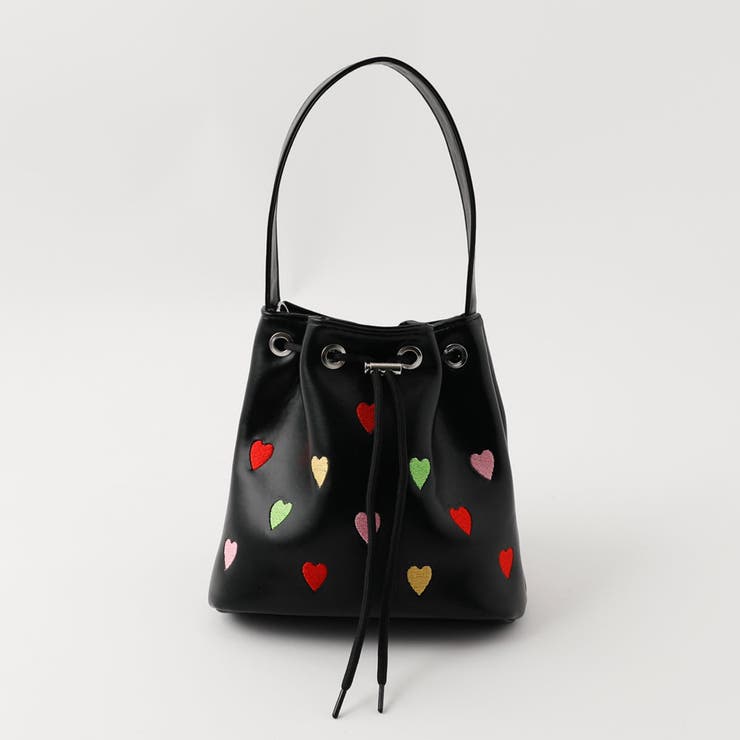 2WAY】ハート刺繍巾着型バッグ[品番：VINK0002526]｜URBAN