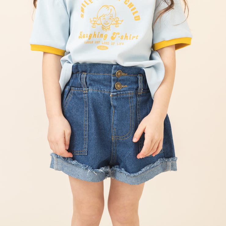 ★RONRON★★新作・25SS★ フリルヘムデニムパンツ セール】フリルレースデニム（デニムパンツ）｜paravion