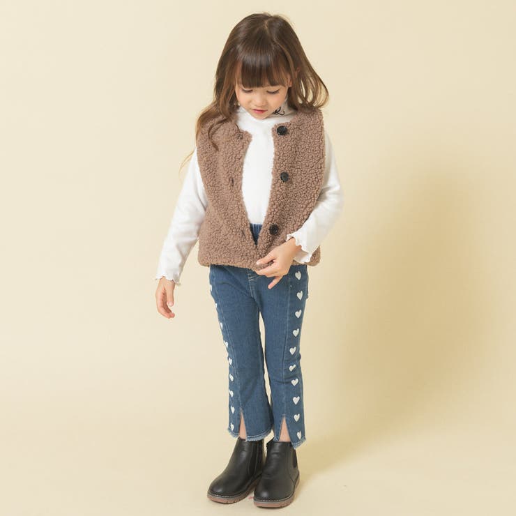 ハートデザインスリットデニムパンツ[品番：VINK0001256]｜URBAN