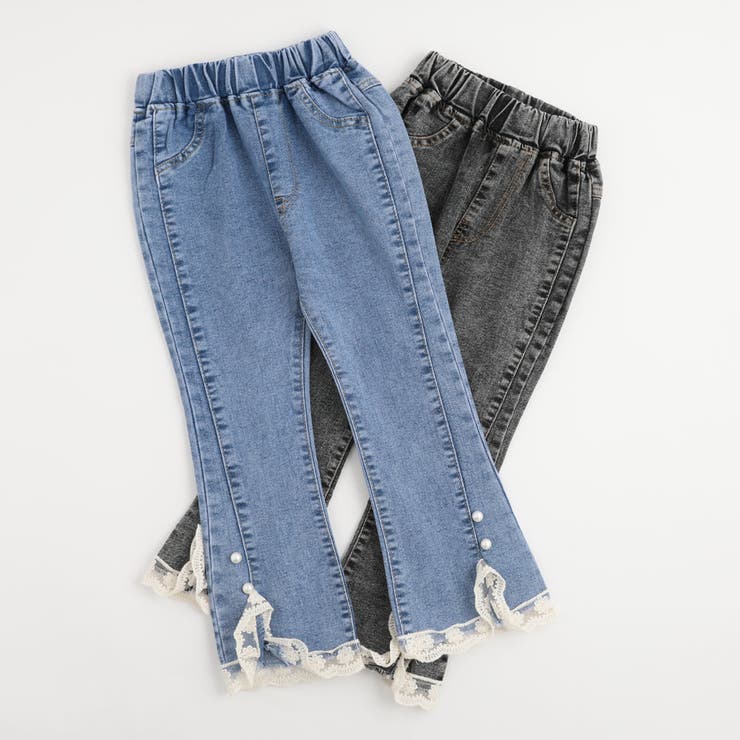 AMBIDEX Store ○FRILL TACK EASY パンツ(F LT.BLUE): FLAT-cic