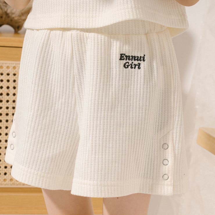 【さらっと触感】ワッフルサイドリングボタンデザインショートパンツ | URBAN CHERRY | 詳細画像19 