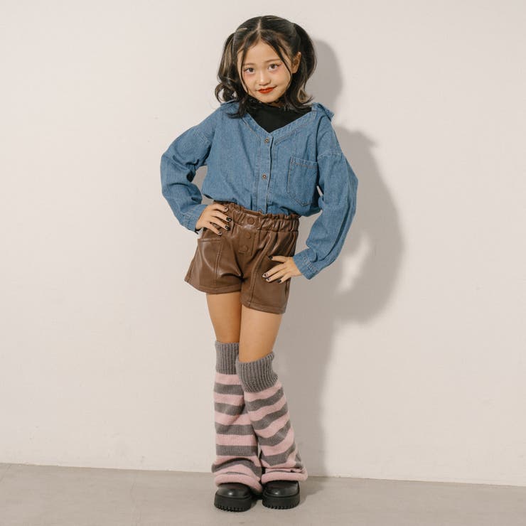 フェイクレザータックショートパンツ[品番：VINK0002958]｜URBAN