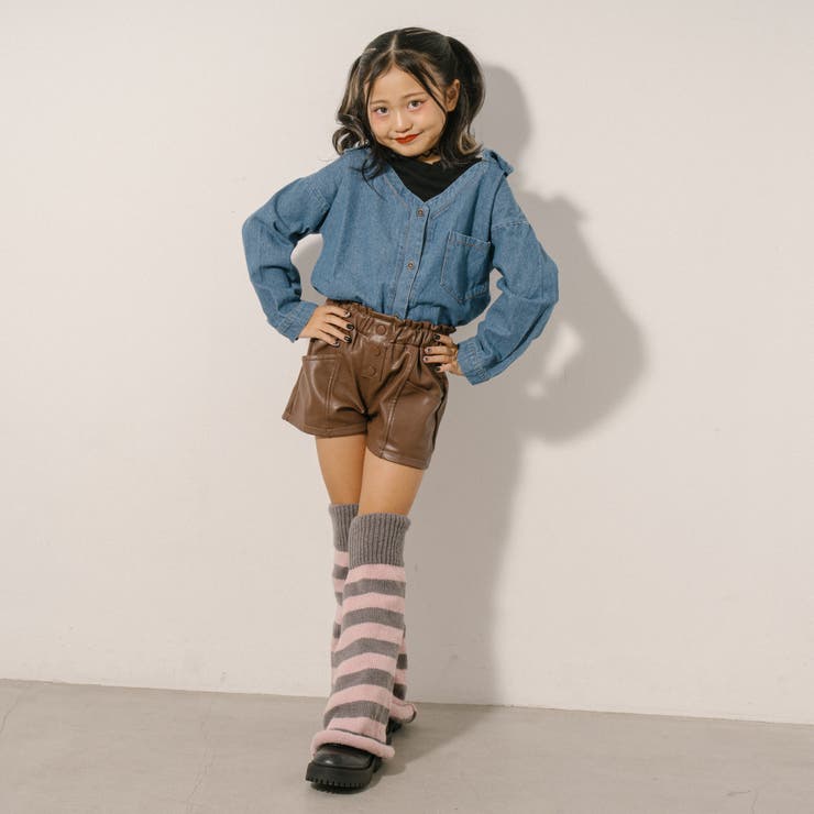 （訳ありセール 格安） フェイクレザータックショートパンツ[品番：VINK0002958]｜URBAN パンツ