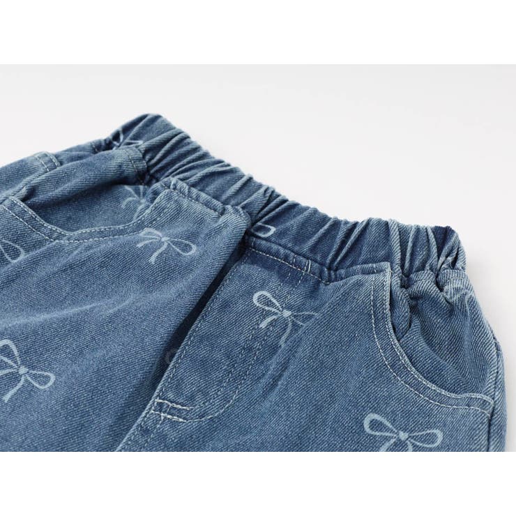 リボンデザインストレートデニムパンツ[品番:VINK0003147 リボンデザインストレートデニムパンツ[品番:VINK0003147