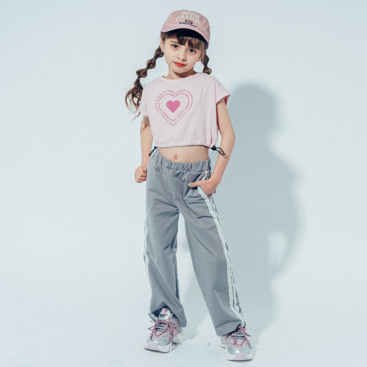 Cherryページ　Tシャツパンツセット　ぬい服 ポップスイーツロゴデザインTシャツ[品番：VINK0001617]｜URBAN