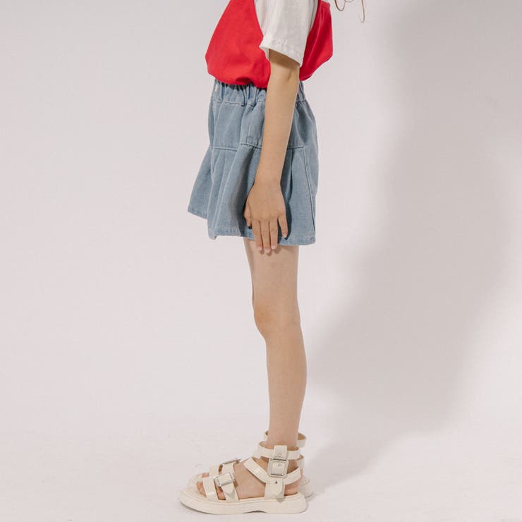 タックフレアデニムショートパンツ | URBAN CHERRY | 詳細画像4 