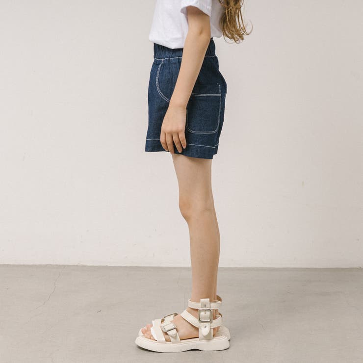 ハイウエストフロントボタンデニムショートパンツ | URBAN CHERRY | 詳細画像5