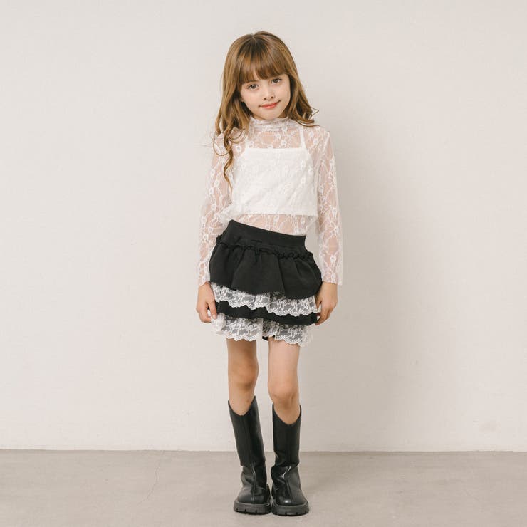 【ふわもち軽やか素材】レースツーティアフリルショートパンツ | URBAN CHERRY | 詳細画像24 