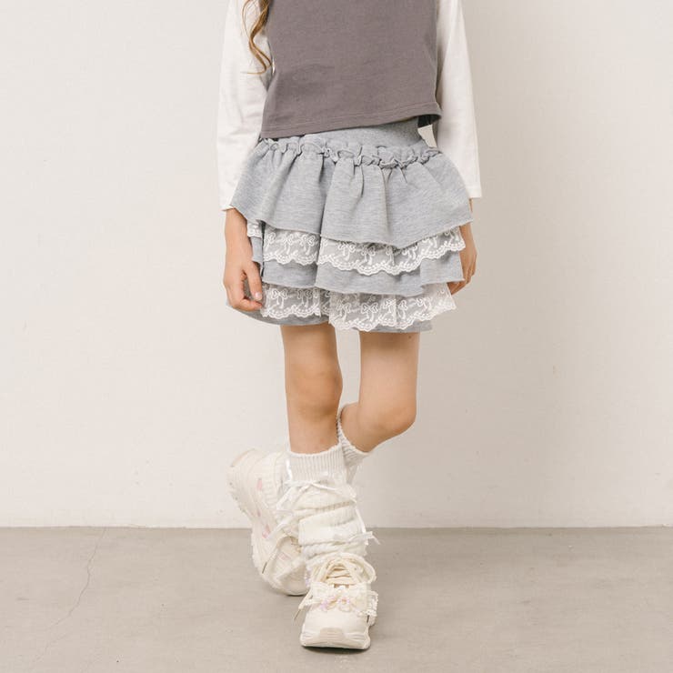 【ふわもち軽やか素材】レースツーティアフリルショートパンツ | URBAN CHERRY | 詳細画像3 