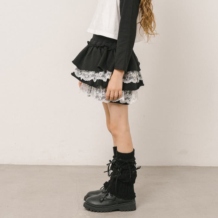 【ふわもち軽やか素材】レースツーティアフリルショートパンツ | URBAN CHERRY | 詳細画像7 