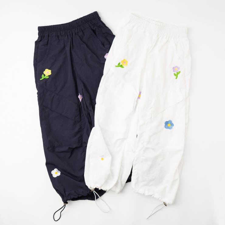 フラワーモチーフワッペンカーゴパンツ | URBAN CHERRY | 詳細画像2 