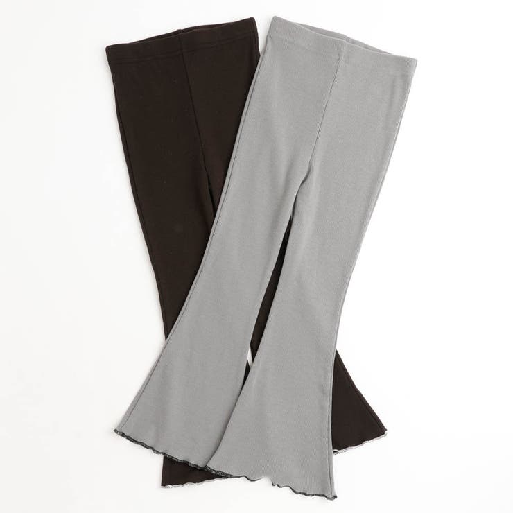 【伸縮性・保温性バツグン】リブカットソーフレアレギンスパンツ | URBAN CHERRY | 詳細画像2 