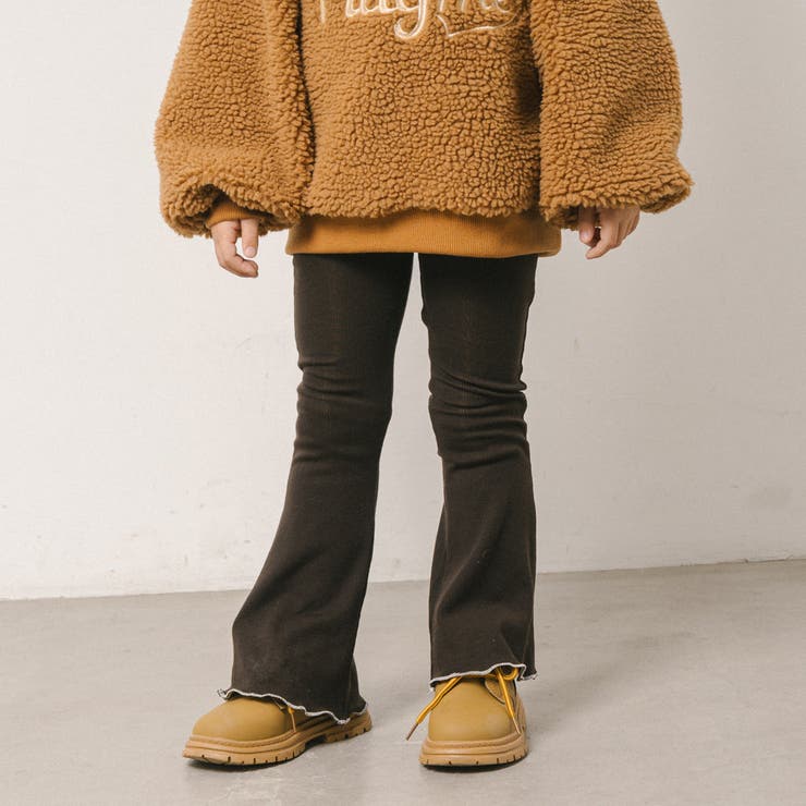 【伸縮性・保温性バツグン】リブカットソーフレアレギンスパンツ | URBAN CHERRY | 詳細画像4 