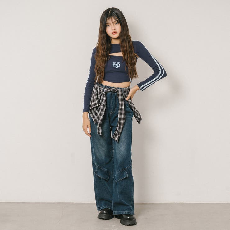 【レイヤードシャツ付属】ワイドデニム | URBAN CHERRY | 詳細画像11 