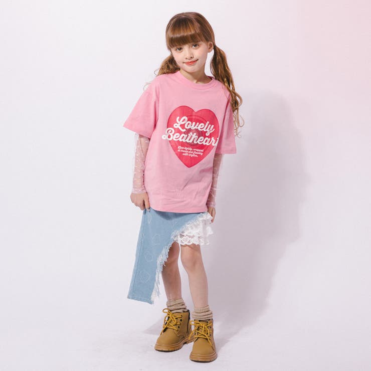 【インナーパンツ付き】レースフリルドッキングアシメハートフリンジデニムスカート | URBAN CHERRY | 詳細画像17 