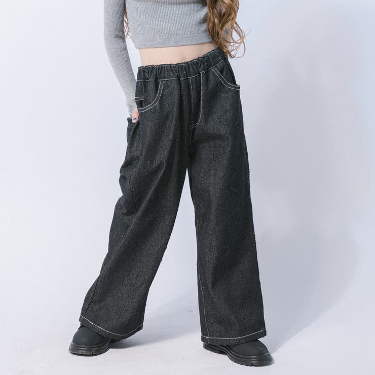 ハートフリンジストレートデニムパンツ[品番：VINK0004157]｜URBAN