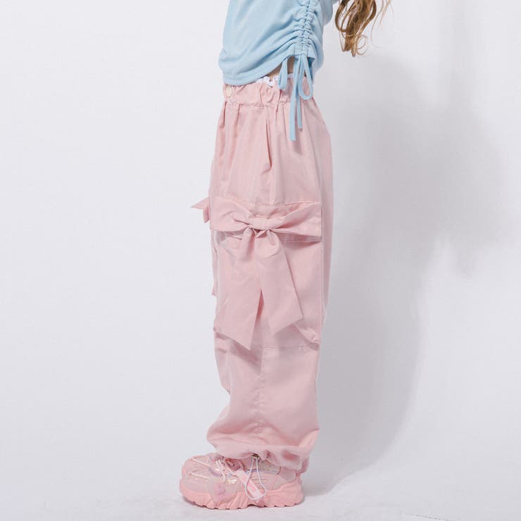 サイドリボンカーゴパンツ[品番：VINK0004274]｜URBAN CHERRY
