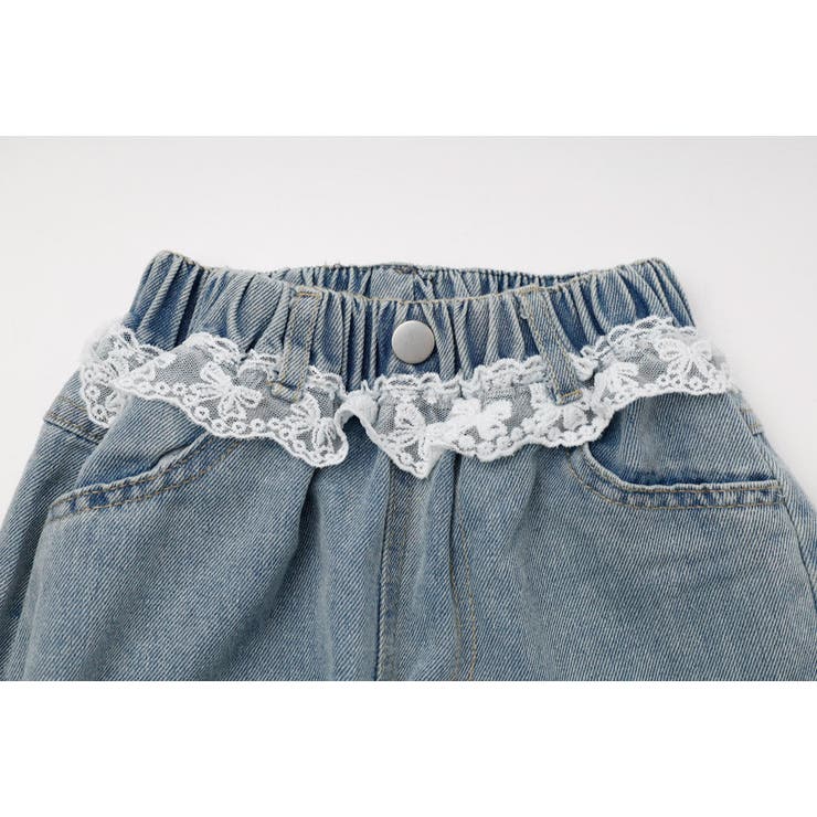レースレイヤードデザインルーズデニムパンツ | URBAN CHERRY | 詳細画像11 