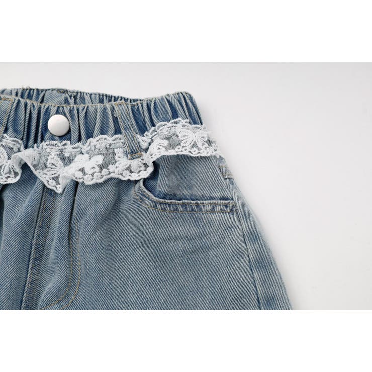 レースレイヤードデザインルーズデニムパンツ | URBAN CHERRY | 詳細画像12 