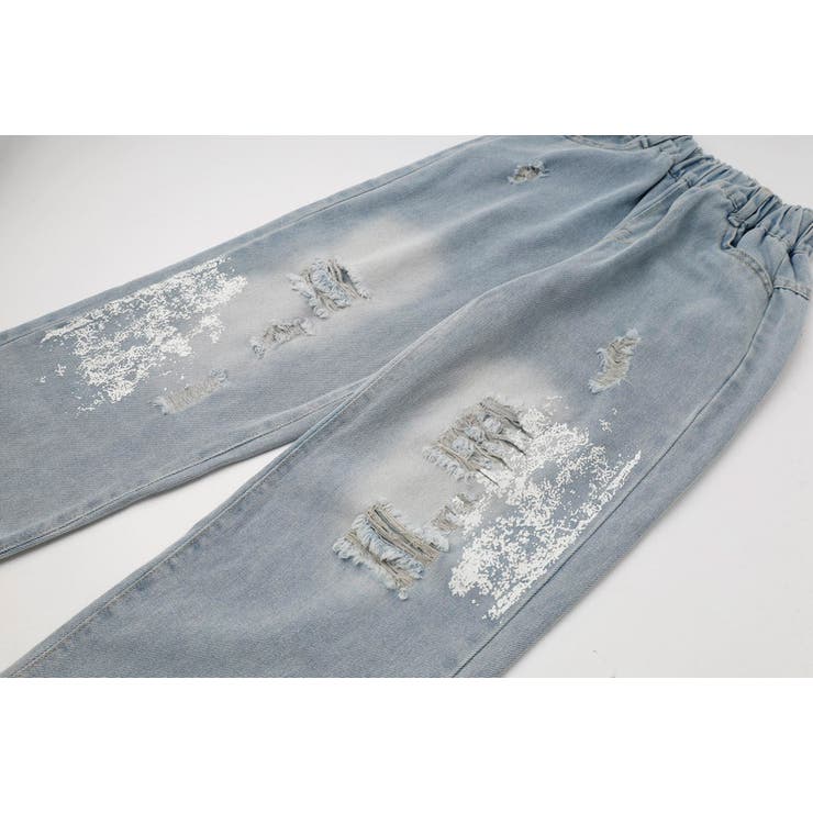 【レースリボン付き】ルーズダメージデニムパンツ | URBAN CHERRY | 詳細画像14 