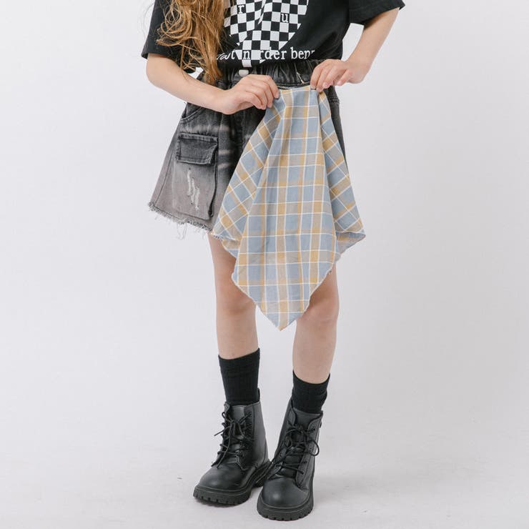 チャックシャツドッキングデニムショートパンツ | URBAN CHERRY | 詳細画像14 