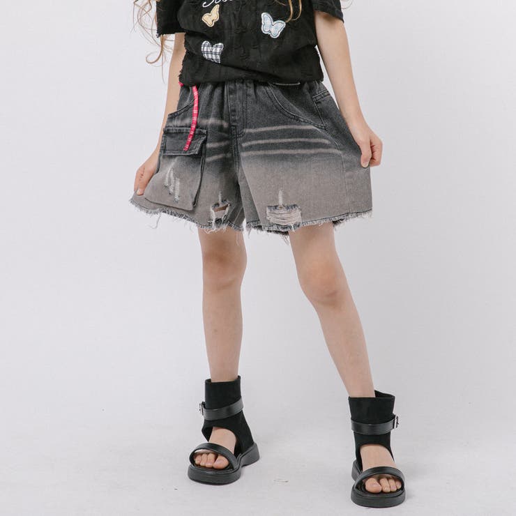 チャックシャツドッキングデニムショートパンツ | URBAN CHERRY | 詳細画像15 