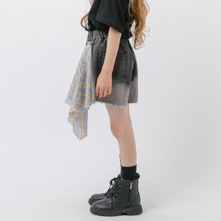 チャックシャツドッキングデニムショートパンツ | URBAN CHERRY | 詳細画像5 